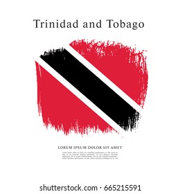 Flag of Trinidad and Tobago, brush stroke background