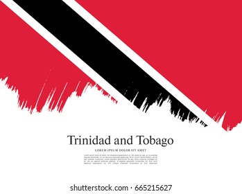 Flag of Trinidad and Tobago, brush stroke background