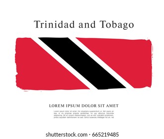 Flag of Trinidad and Tobago, brush stroke background