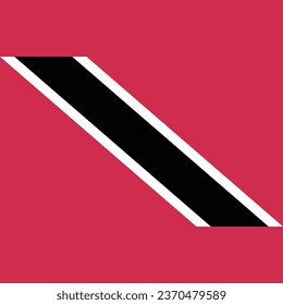 Flag of Trinidad and Tobago. Flag icon. Standard color. A square flag. Computer illustration. Digital illustration. Vector illustration.