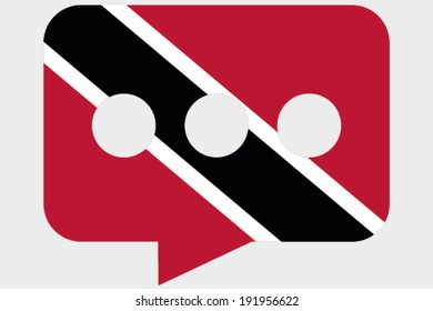 The flag of Trinidad and Tobago in a messaging bubble