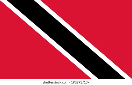 Flag of Trinidad and Tobago. National symbol in vector.