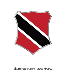 Flagge von Trinidad und Tobago mit silbernem Rahmen
