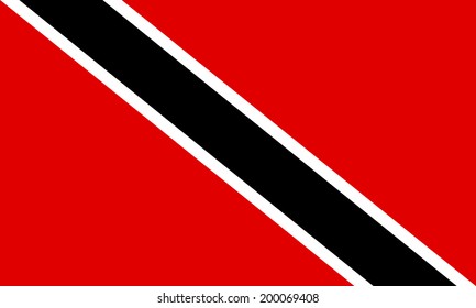 Flag of Trinidad and Tobago. Vector illustration.