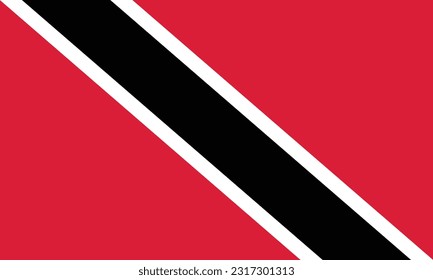 Flag of Trinidad  Tobago - Vector illustration.