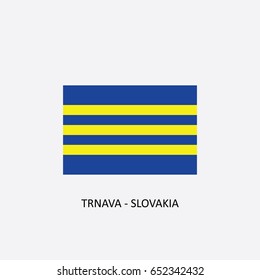Flag of Trnava - Slovakia Vector Illustration