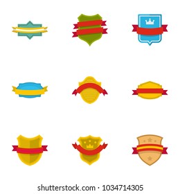 Flag of truce icons set. flat set of 9 flag of truce vector icons for web isolated on white background