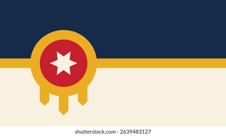 Flag of Tulsa, 16:9 Format, Tulsa Flag