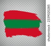 Flag Tungurahua  Province  brush strokes. Flag of Tungurahua  Province on transparent background for your web site design, app, UI. Ecuador. EPS10.