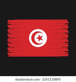 Flag of Tunisia national country symbol vector illustration