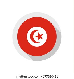 Flag of Tunisia, vector illustration
