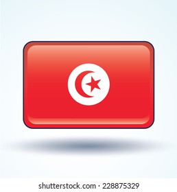 Flag of Tunisia, vector illustration