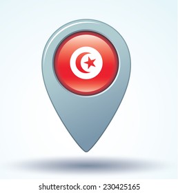 Flag of Tunisia, vector illustration