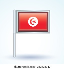 Flag of Tunisia, vector illustration