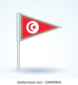 Flag of Tunisia, vector illustration