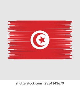 Flag of Tunisia vector illustration
