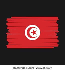 Ilustración del vector bandera de Túnez