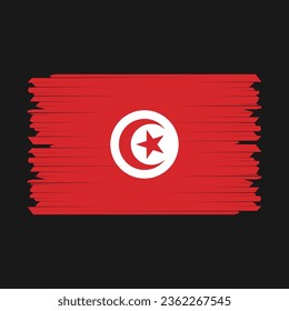 Flag of Tunisia Vector Illustration