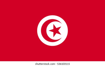 Flag of Tunisia vector illustration