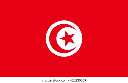 Flag of Tunisia vector image