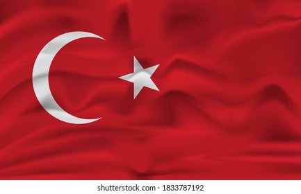 Flag of Turkey. Background for Independence Day. Vector Illustration EPS 10