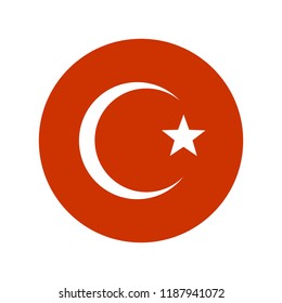 Flag of Turkey, circle icon