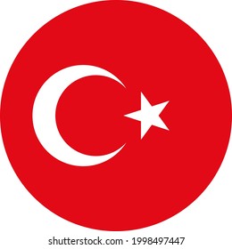 Flag of Turkey Europe illustration vector eps