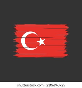 Flag of Turkey with grunge style