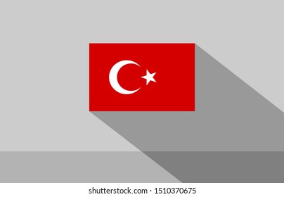 flag of turkey on gray background