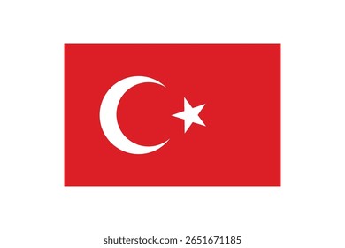 Flag of Turkey in the original size and colour