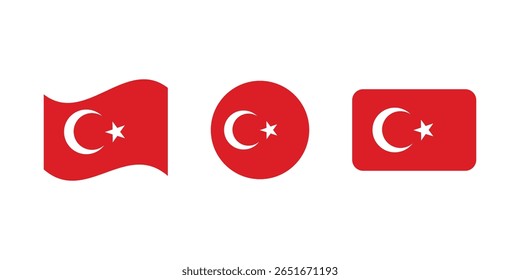 Bandera de Turquía en el tamaño y color originales