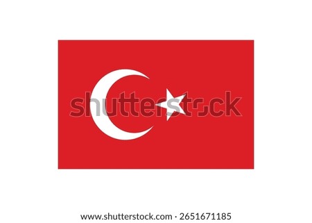 Flag of Turkey in the original size and colour