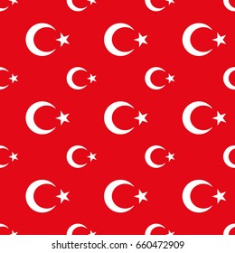 Flag of Turkey seamless pattern vector background 