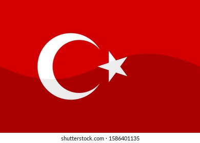 flag of turkey shiny. bacgkround