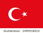 Flag of turkey or Turkish national flag vector illustration -Banner, label, background, wallpaper, symbol, icon etc.