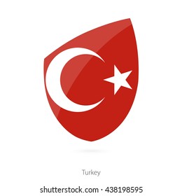 Flag of Turkey. Turkish Rugby flag. Vector Illustration.