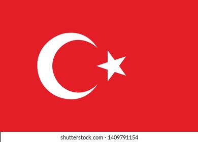Flagge der Türkei, Vektorgrafik