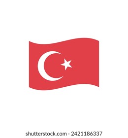 Flag of Turkey Türkiye vector symbol