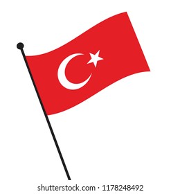 Flag of Turkey,Turkey Flag Icon vector illustration
