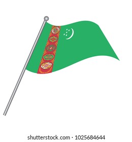 Flag of Turkmenistan.