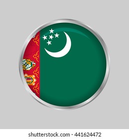 The flag of Turkmenistan