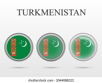 Flag of Turkmenistan in the form of a circle