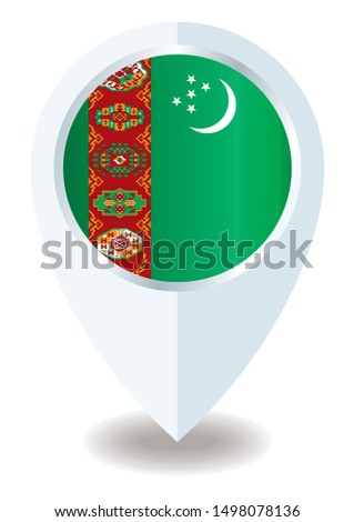 Flag of Turkmenistan, Republic of Turkmenistan. Template for award design, an official document with the flag of Turkmenistan. Bright, colorful vector illustration.