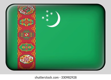 Flag of Turkmenistan. Vector.