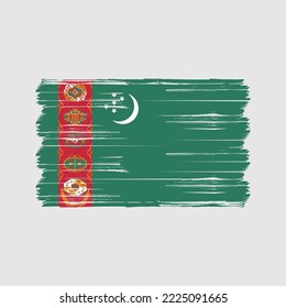 Flag of Turkmenistan vector illustration