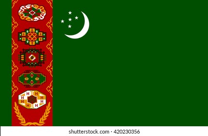 Flag of Turkmenistan vector image