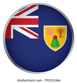 Flag of Turks and Caicos Islands (Round icon)