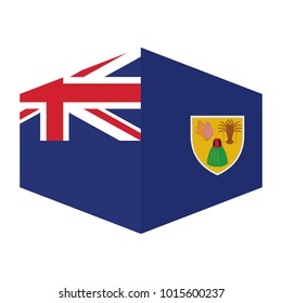 flag of Turks and Caicos Islands,vector illustration of Turks and Caicos Islands flag.