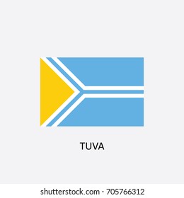Flag of Tuva Republic Vector Illustration
