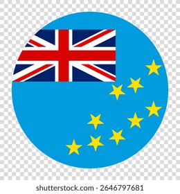 Bandeira de Tuvalu. Tuvalu círculo bandeira ícone logotipo ícone computador vetor ilustração design. Fundo do tabuleiro de xadrez.